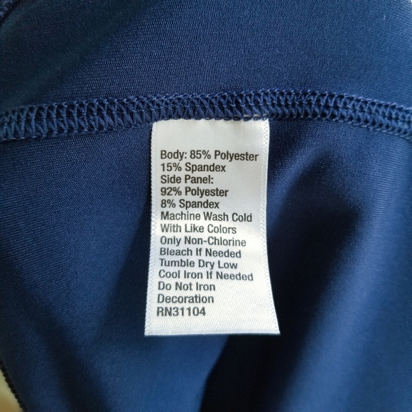 Zelos dark blue mesh high waist athletic leggings - Picture 8 of 10